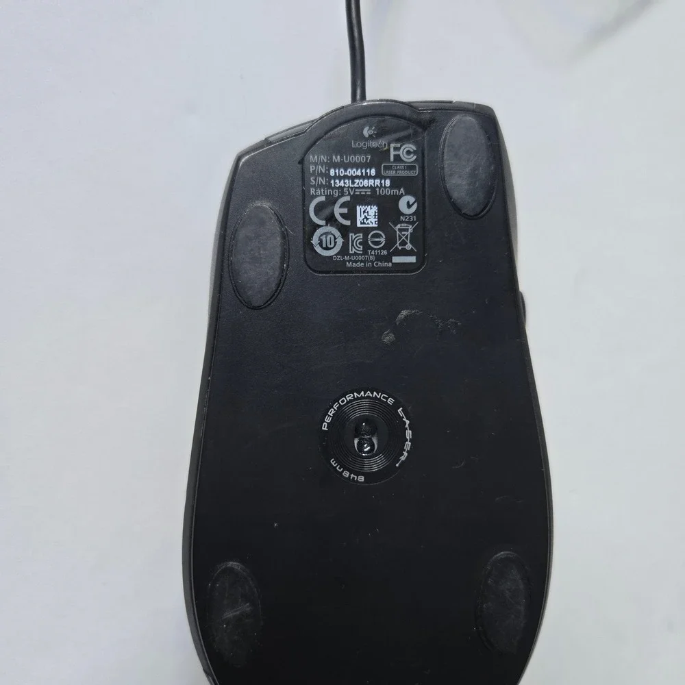 Logitech Performance Laser Mouse M-U0007 USB Wired Ergonomic Black